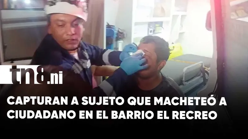 Hombre resulta herido en el rostro tras ataque con machete en Managua