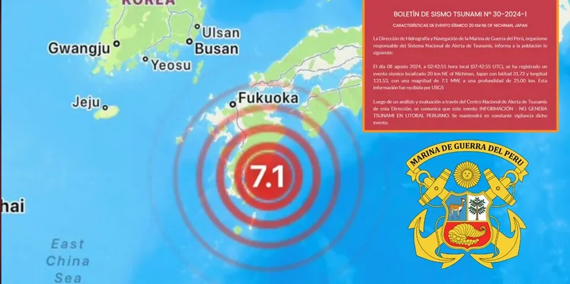 Fuerte terremoto de magnitud 7.1 sacude Kumamoto en Japón