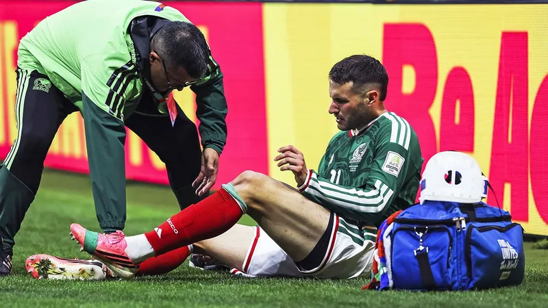 Santiago Giménez sufrió dura lesión ante Inglaterra