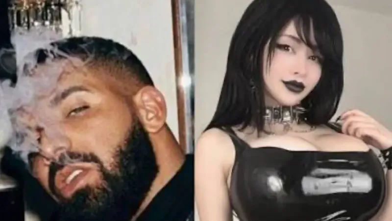 Drake es criticado en redes al ladrar para una chica gótica en pleno directo