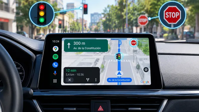 La nueva actualización de Google Maps para Android Auto es más útil que nunca: te ayudará con las señales de stop y los semáforos