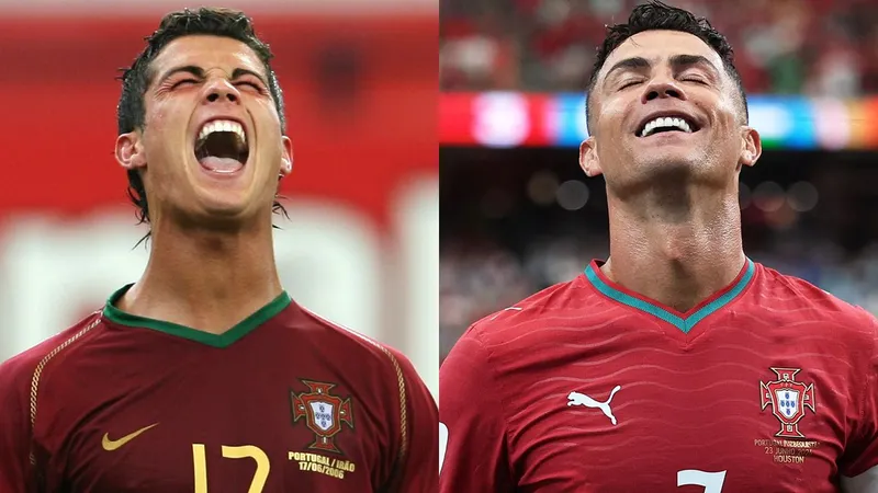 ¿Cuánto cambió Cristiano Ronaldo entre su primer y último gol en Mundiales?