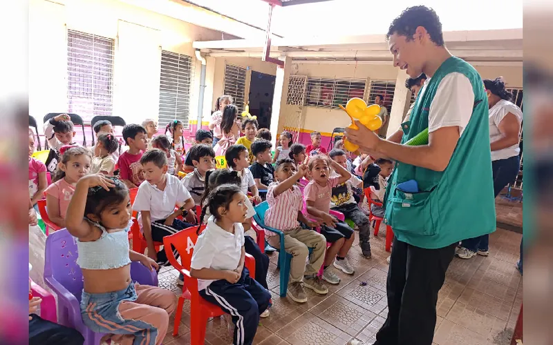 Niños del CDI Mundo de Colores Melania Morales disfrutan de mañana recreativa