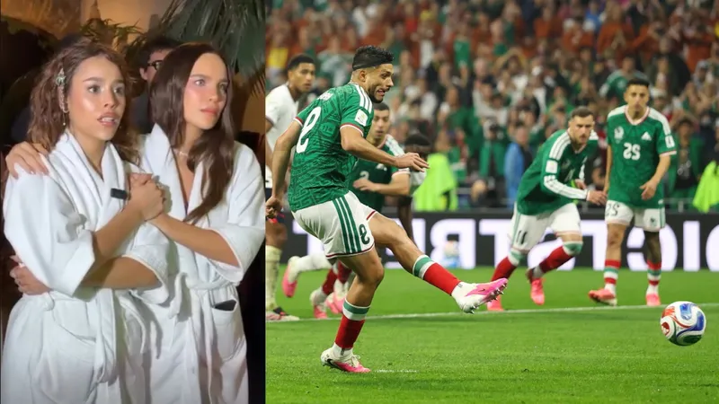 Belinda y Danna sufren juntas por la derrota de México ante Inglaterra a pesar de que gritaron “A que sí”