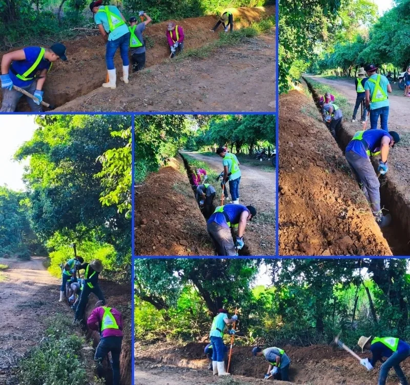 Avanza en 70% la construcción del nuevo sistema de agua potable en la comunidad Los Arcos