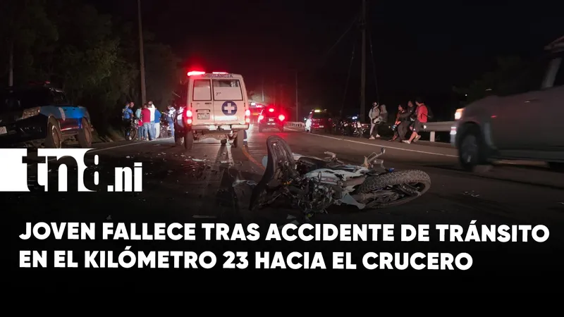 Motociclista fallece tras colisionar contra un vehículo en carretera a El Crucero