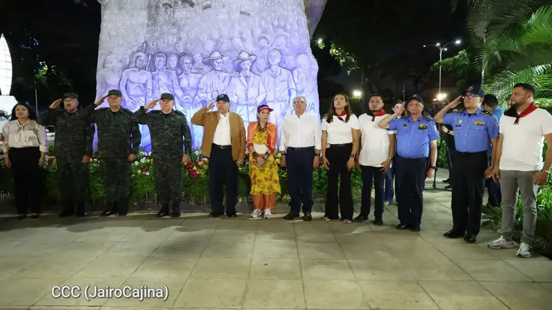 Copresidentes de Nicaragua conmemoran 131 aniversario del natalicio del General Augusto C. Sandino en Managua