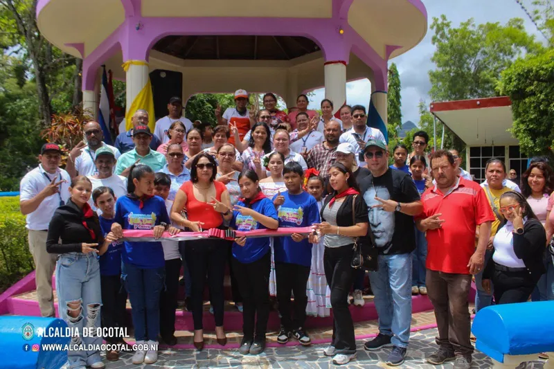 Inauguran mejoras en el parque central de Ocotal
