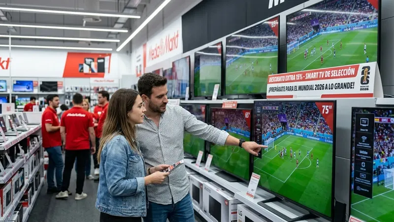 MediaMarkt activa un 15% de descuento extra en sus mejores Smart TV justo a tiempo para vivir el Mundial 2026 a lo grande
