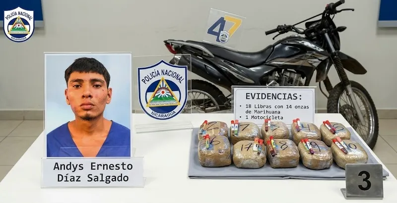 Capturan en Quilalí a joven con más de 18 libras de marihuana