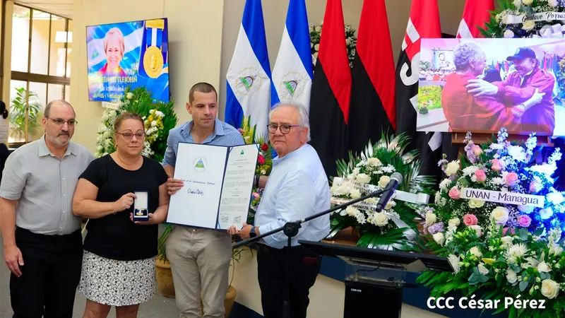 Nicaragua otorga la Orden Rubén Darío a la Compañera Coleen Littlejohn por su legado de solidaridad