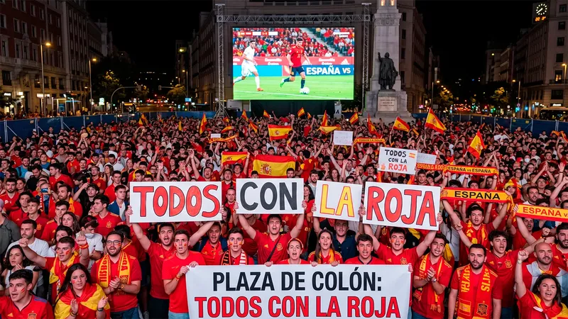 Madrid pone pantallas gratuitas para ver a España contra Francia: aquí es donde están exactamente