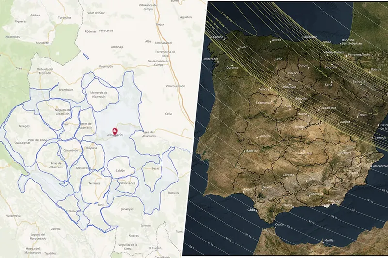 El mayor infierno cartográfico de España se llama Albarracín. También es el mejor enclave para ver el eclipse