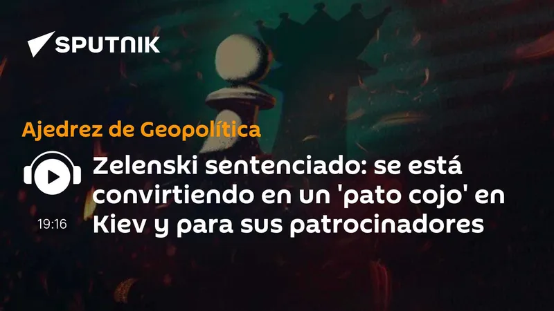 Zelenski sentenciado: se está convirtiendo en un 'pato cojo' en Kiev y para sus patrocinadores
