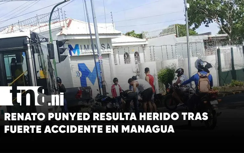 Accidente deja gravemente herido al exseleccionado nacional Renato Punyed en Managua