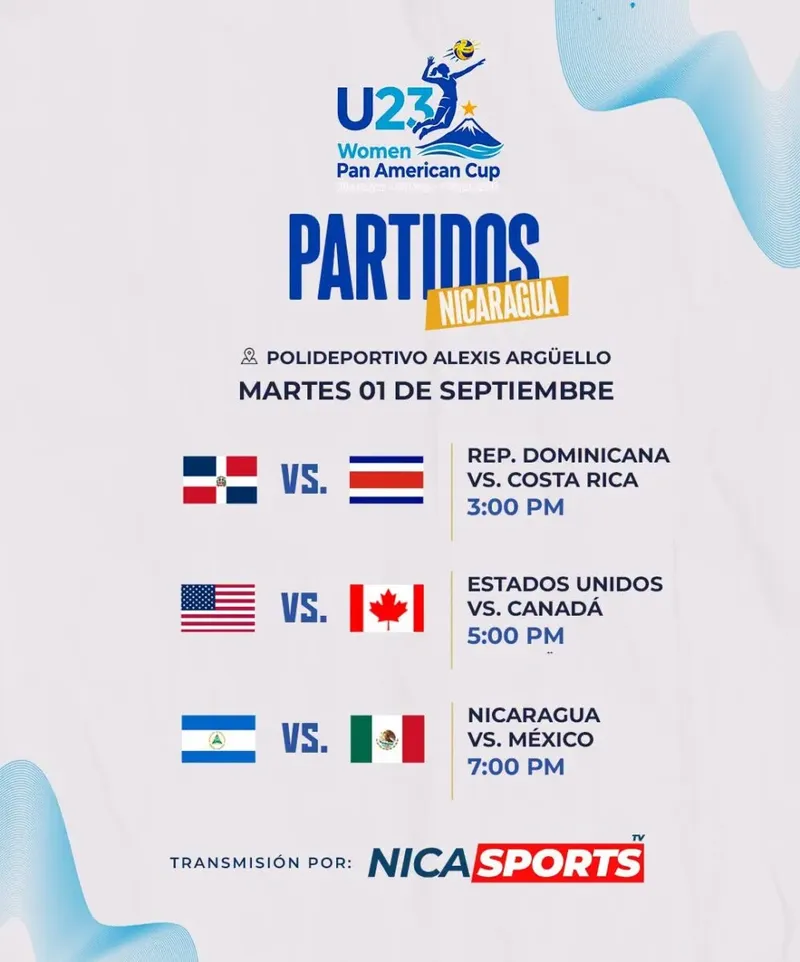 Hoy inicia la Copa Panamericana U-23 de Voleibol Femenino en Nicaragua