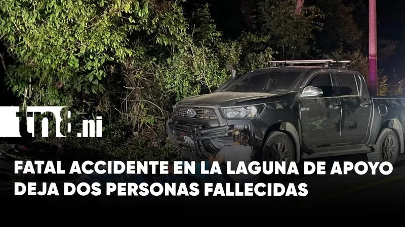 Tragedia en la bajada de la Laguna de Apoyo: dos comerciantes mueren tras colisión