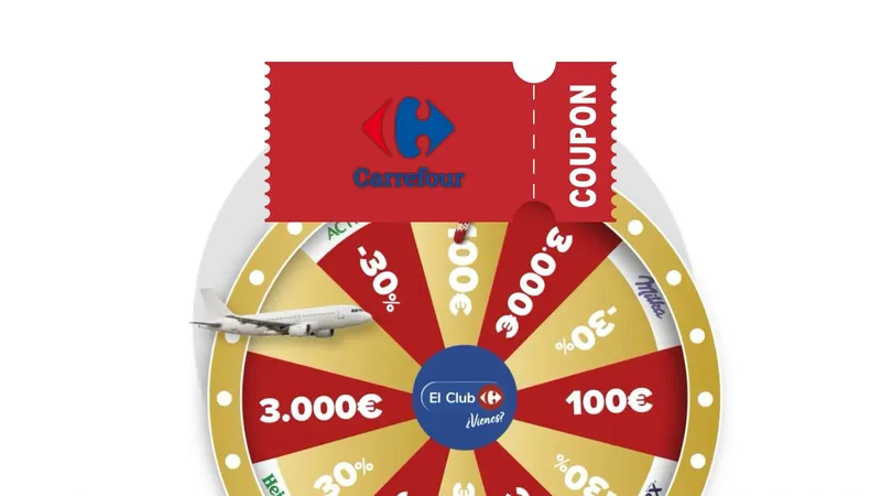 No te emociones con el 30 % de la ruleta de Carrefour: el cupón solo te permite ahorrar hasta 3 euros