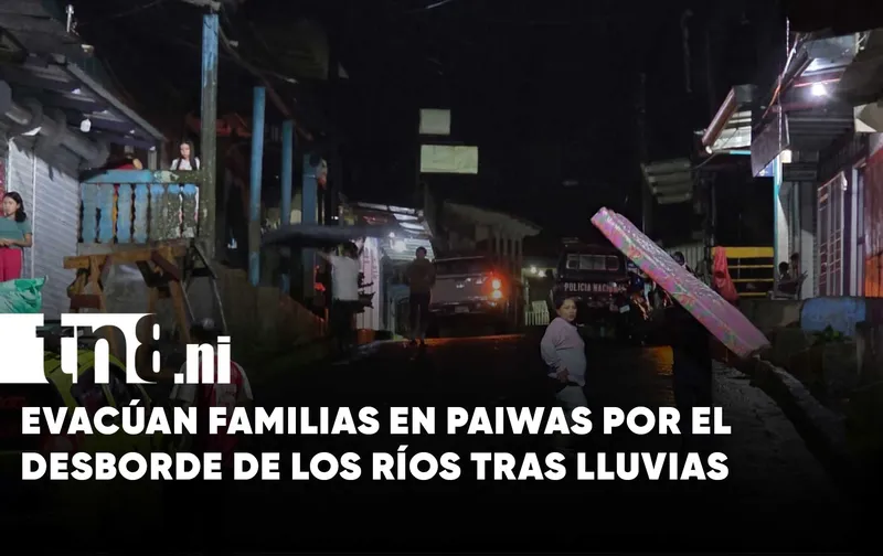Inundaciones obligan a evacuar familias en San Pedro del Norte, Paiwas