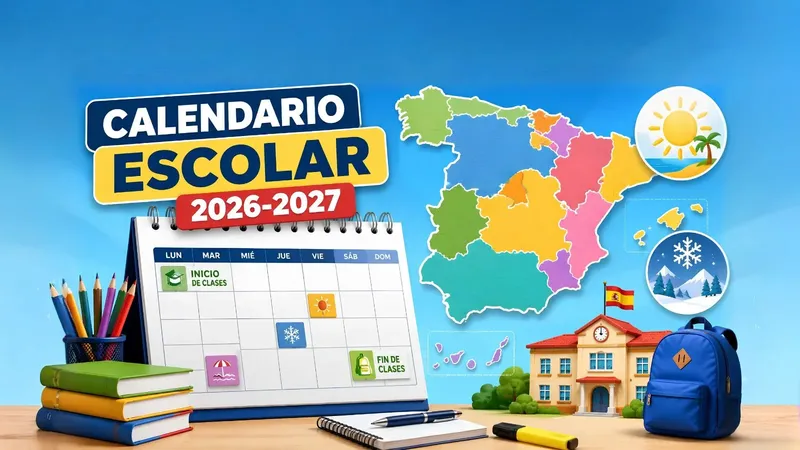 Calendario escolar 2026-2027 en España: inicio y fin de las clases, vacaciones y fechas por comunidad autónoma