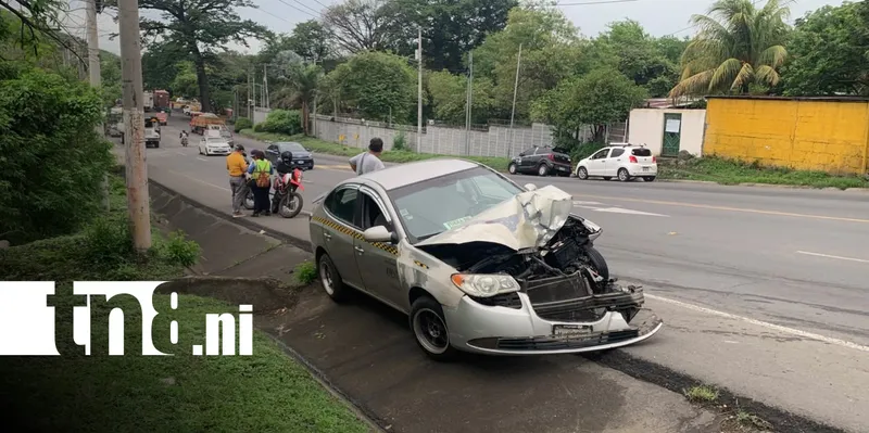 Insólito: Taxista se da a la fuga tras fuerte choque en la Cuesta El...