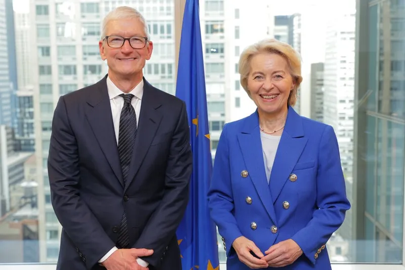 Tim Cook cara a cara con la máxima responsable de la Unión Europea: qué hay detrás de su último encuentro