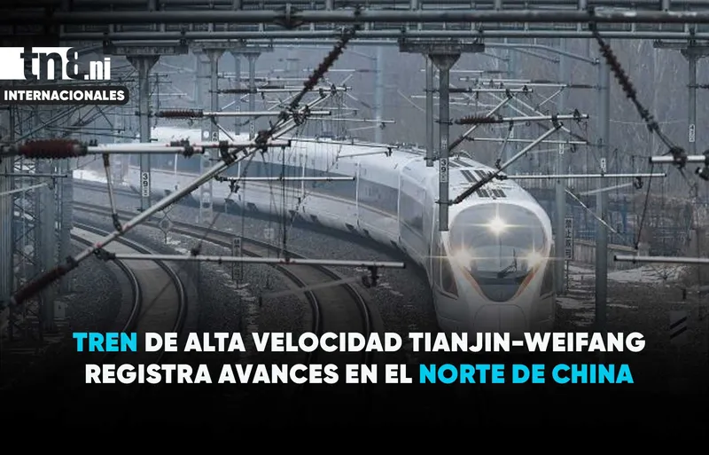 ¡Nuevo avance en China! Así progresa el tren de alta velocidad Tianjin-Weifang