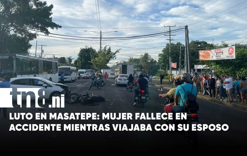 Viaje junto a su esposo terminó en tragedia: pierde la vida en carretera Masaya...