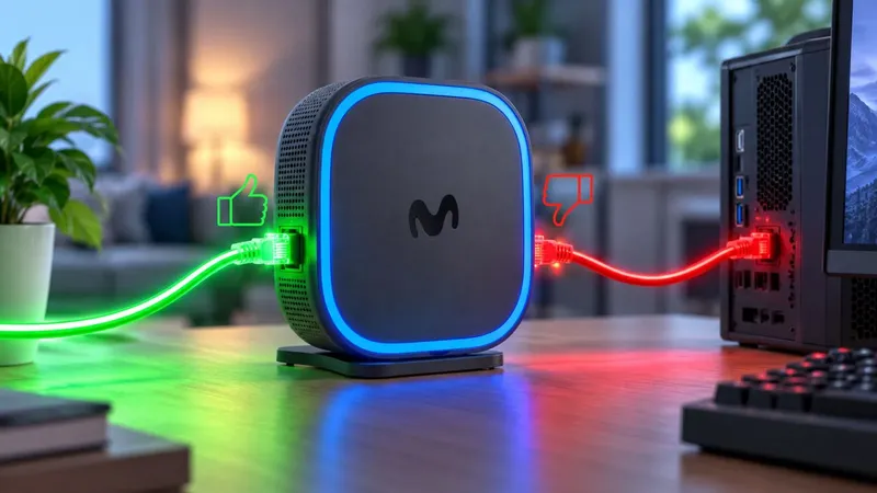 «Hasta el router» y «hasta el dispositivo»: las dos velocidades de Movistar para comprobar si tu fibra funciona bien