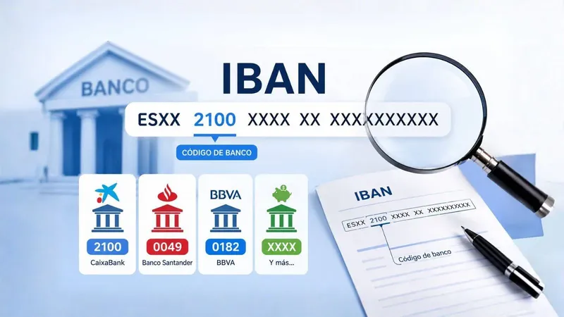 Cómo saber qué banco es según el IBAN: códigos 2100, 0049, 0182 y más