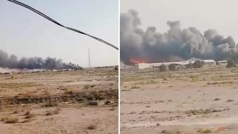 VIDEO: Supuestas imágenes de base estadounidense en llamas en Kuwait