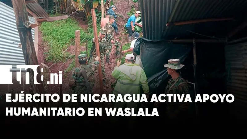 Ejército de Nicaragua evacúa a familias afectadas por deslizamiento en Waslala