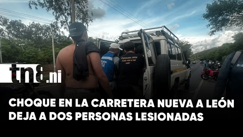 Accidente vial deja dos lesionados en el kilómetro 8 de la carretera nueva a...