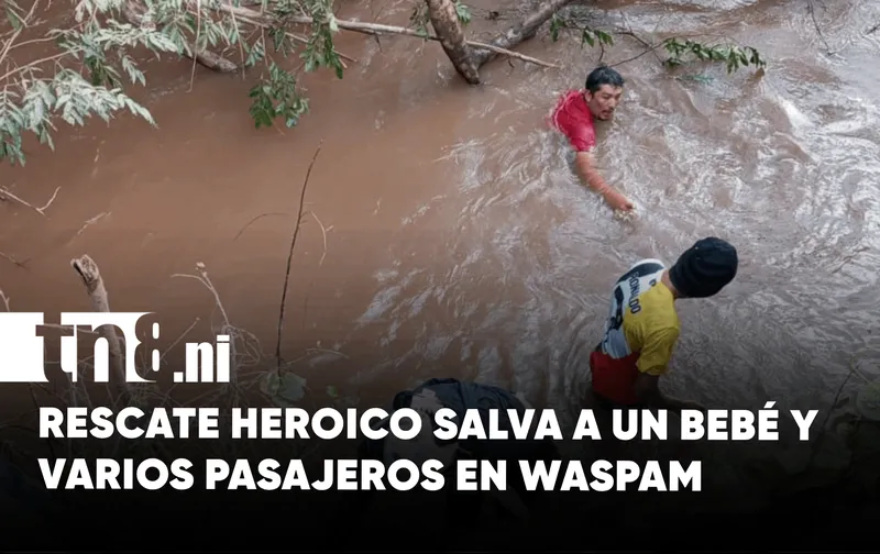 Bebé y varias personas fueron rescatados con vida tras naufragio en el Río Coco