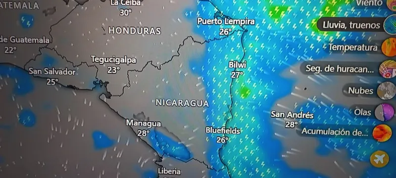 INETER prevé lluvias por bajas presiones y onda tropical en Nicaragua