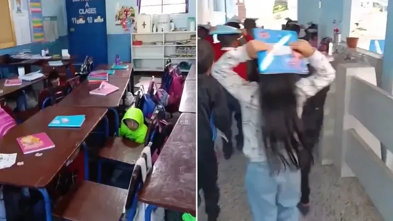 Docente con nervios de acero protege a sus alumnos durante sismo en Guatemala