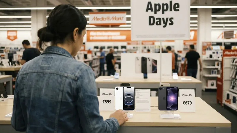Comprar iPhone 16e por 599 euros o iPhone 17e por 679 euros ¿cuál es mejor oferta en los Apple Days de MediaMarkt?