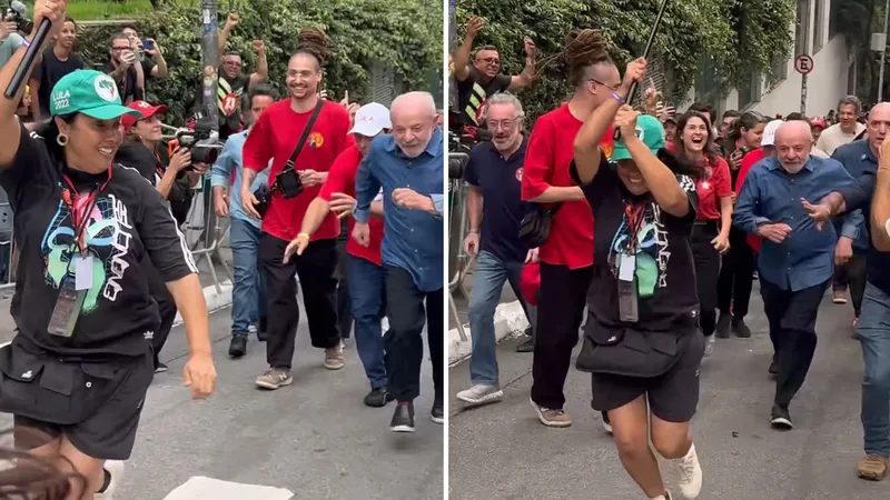 VIDEOS: Lula llega corriendo y muestra vigor en su último acto de campaña