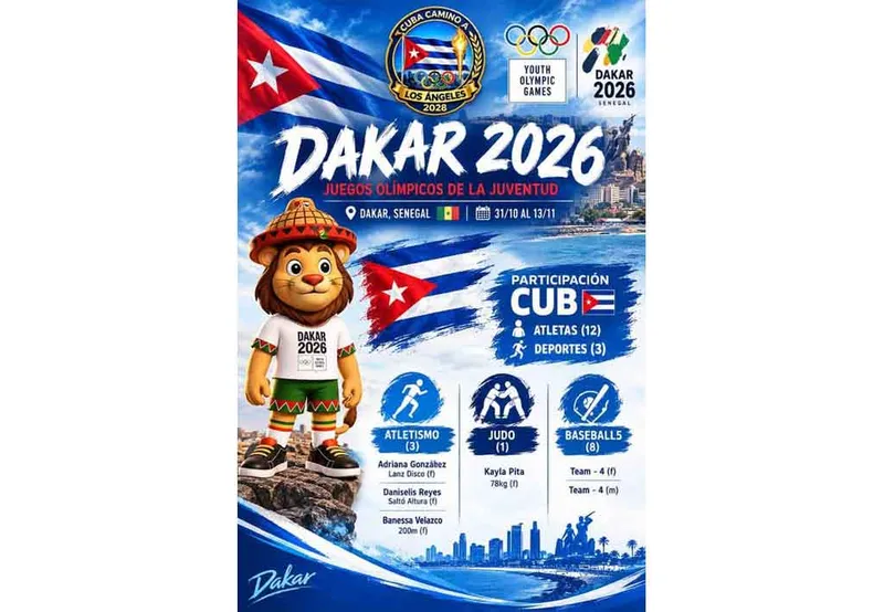 Cuba confirma delegación de 12 atletas para Dakar 2026