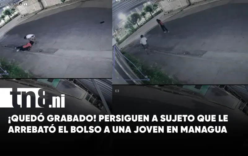 ¡Lo persiguieron! Capturan a señalado de robarle el bolso a una joven en Managua