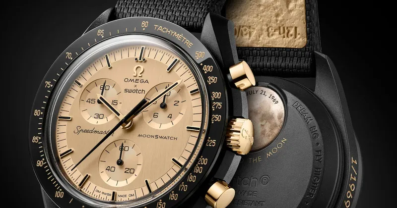 Omega x Swatch lanza un reloj con oro para celebrar el alunizaje del Apollo 11