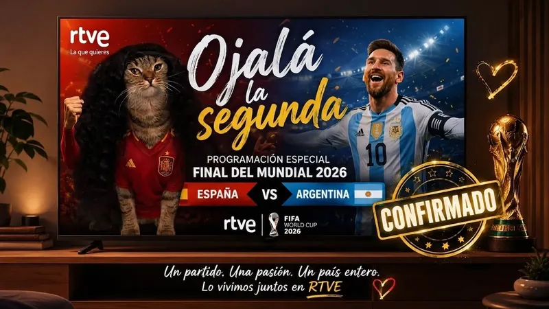 Ya es oficial: RTVE emitirá la final del Mundial 2026 al completo con toda la música y una programación especial
