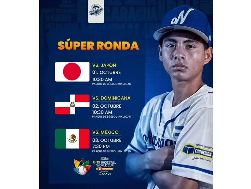 Nicaragua arranca la súper ronda Mundial U15 ante Japón
