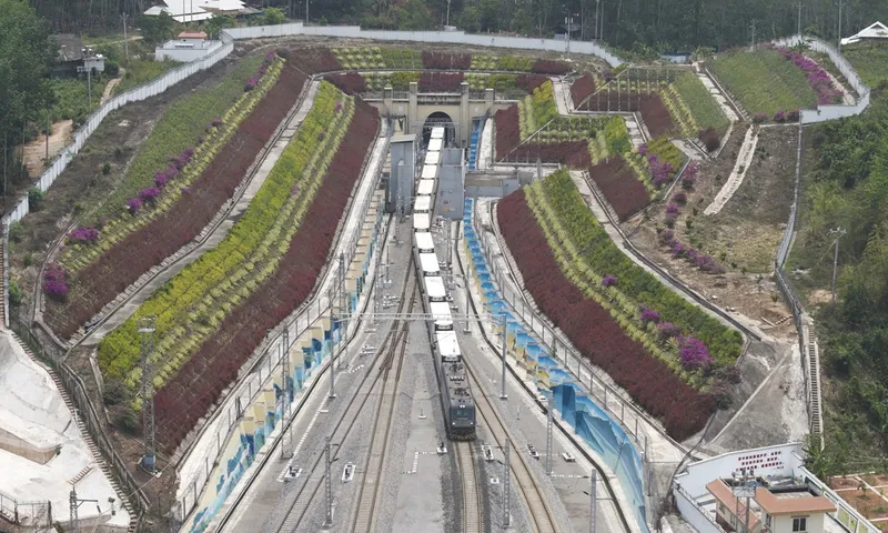 Valor comercial del Ferrocarril China-Laos crece un 29,9 %.