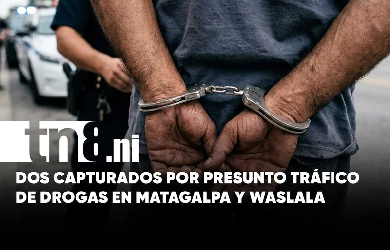 Policía Nacional en Matagalpa captura a dos sujetos cargados de droga