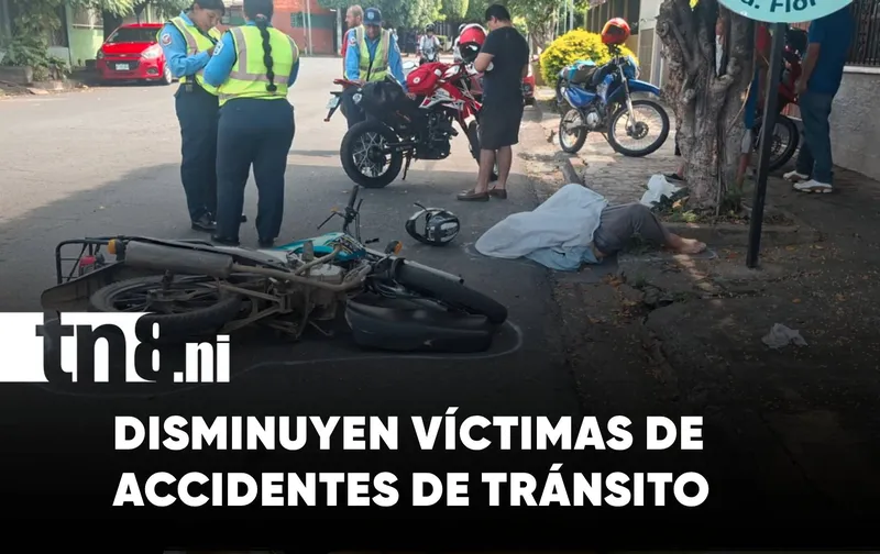 Disminuyen fallecidos y lesionados por accidentes de tránsito en Nicaragua
