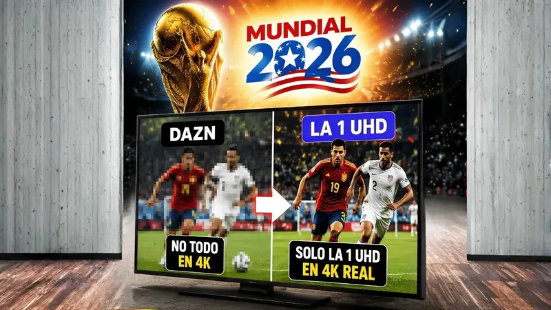 En pleno 2026, no todo el Mundial se verá en 4K en España: la TDT humilla a DAZN