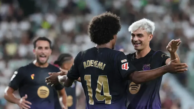 Festival de un Barça sin ariete, pero con pólvora