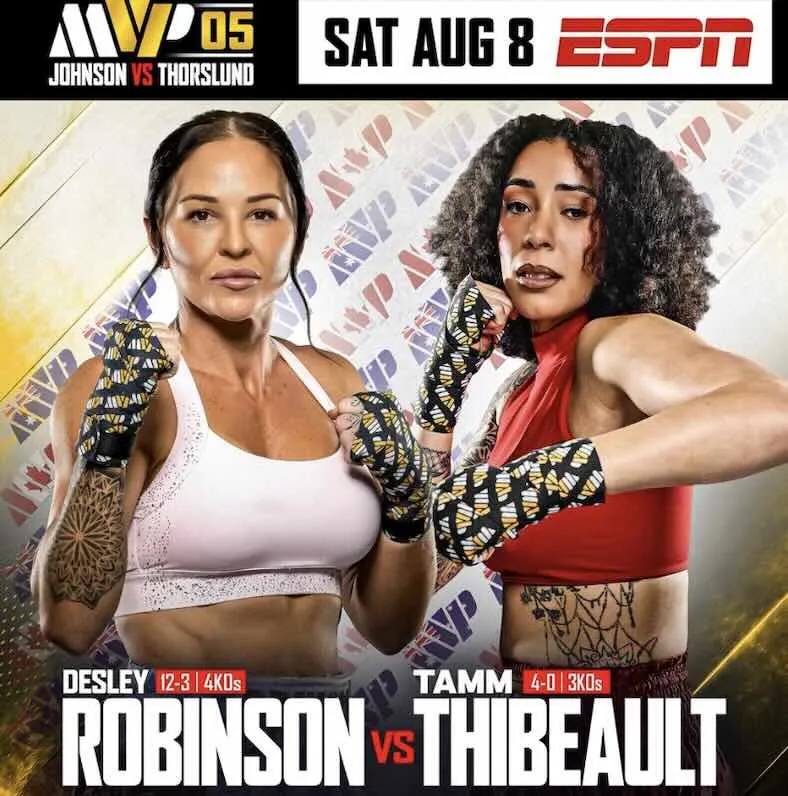 Desley Robinson vs. Tamm Thibeault en la co-estelar del MVPW-05 de MVP