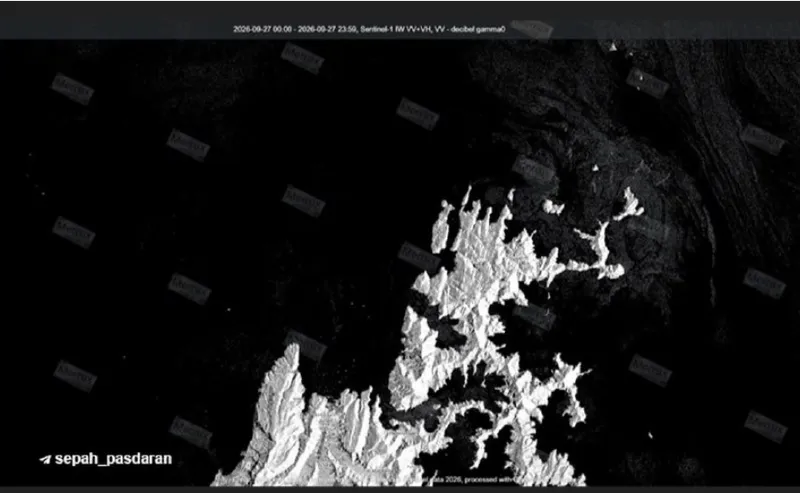 Imagen satelital de lo que pasa ahora en el estrecho de Ormuz